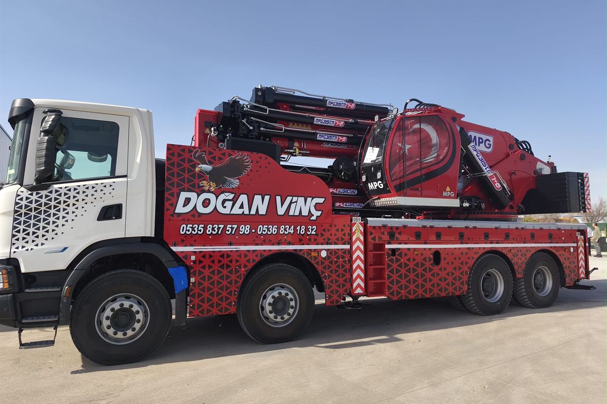 Doğan Vinç MPG 315 TM kamyon üstü vinç, Scania şasi